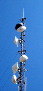 Tower with Microwave Antenna